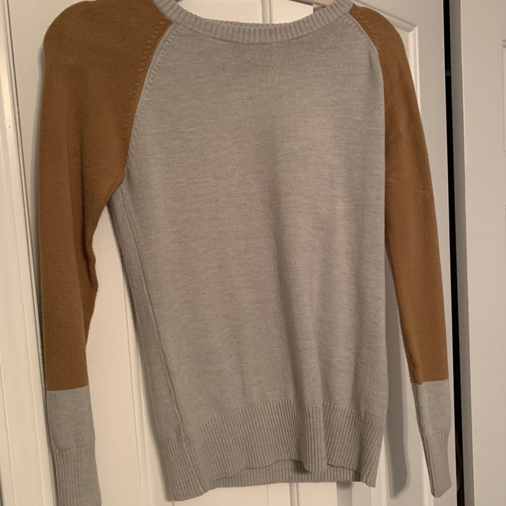 Grey tan sweater